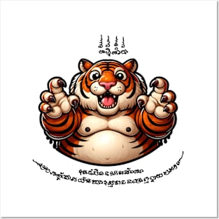 Thai Tattoo Parody "Sak Yant Tiger" Posters and Art